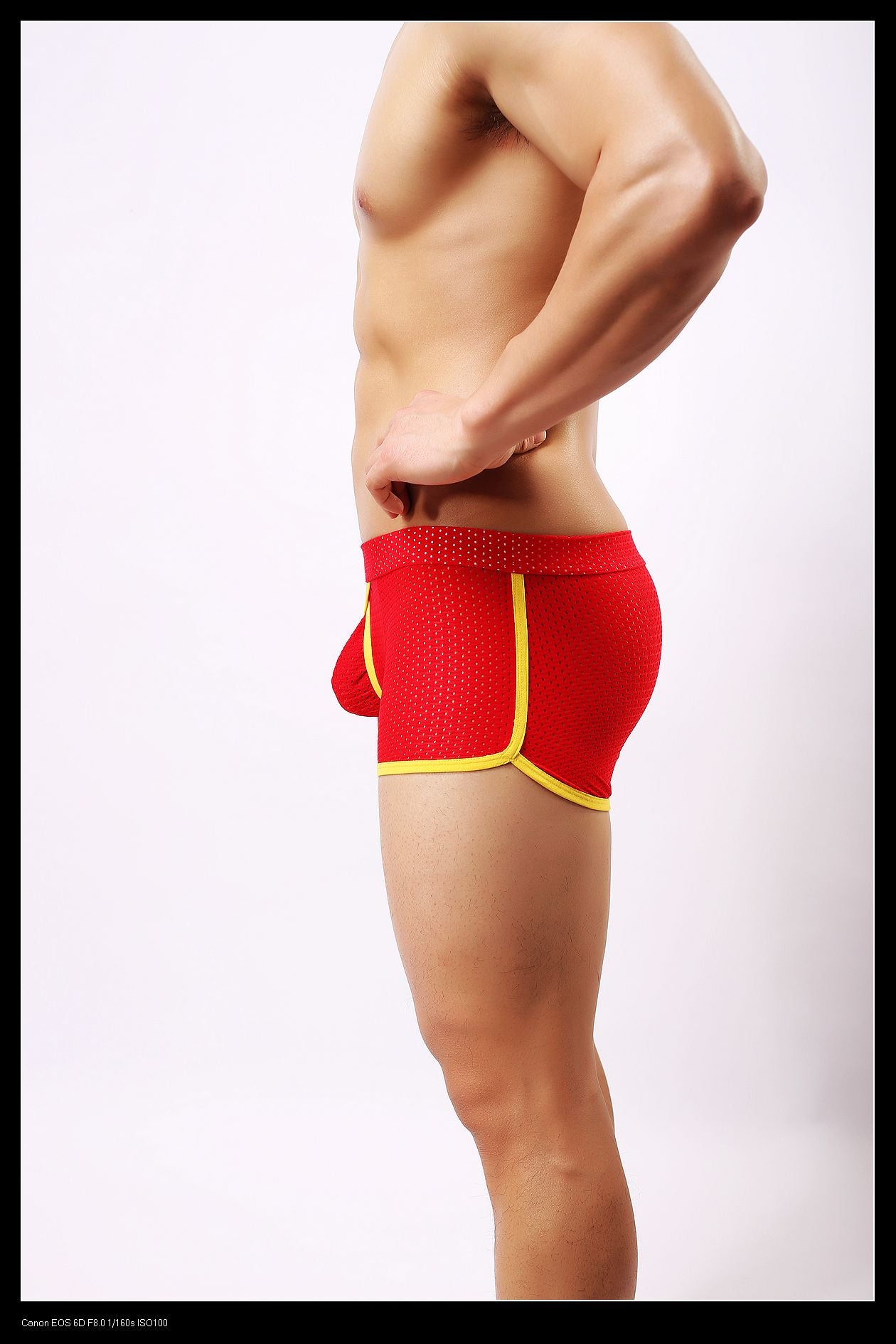 Boxer homme Lonjo Mesh Ajouré Rouge