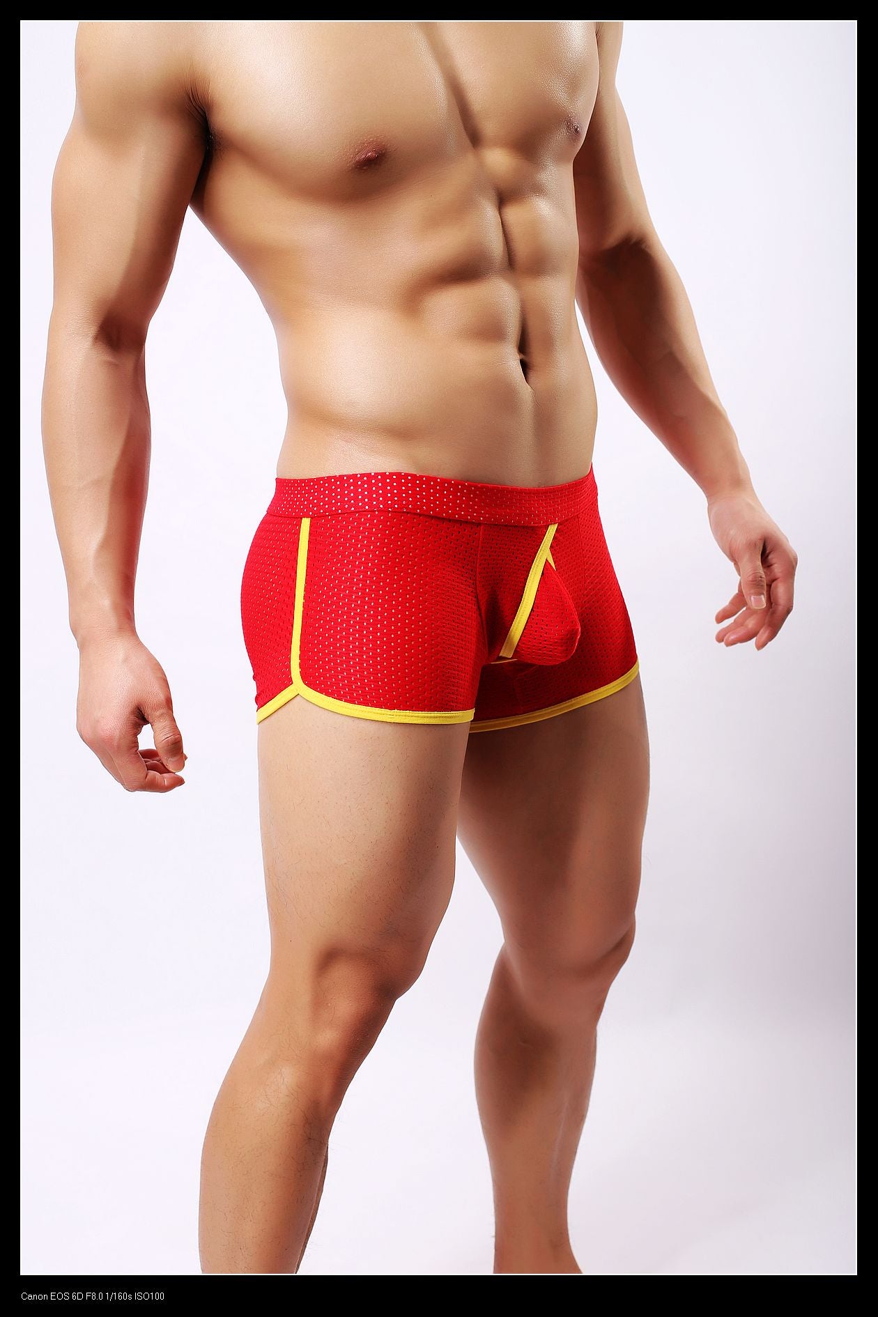 Boxer homme Lonjo Mesh Ajouré Rouge