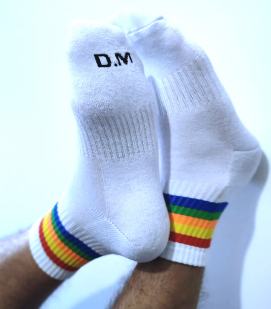 Calcetines Arcoiris LGBT Blancos