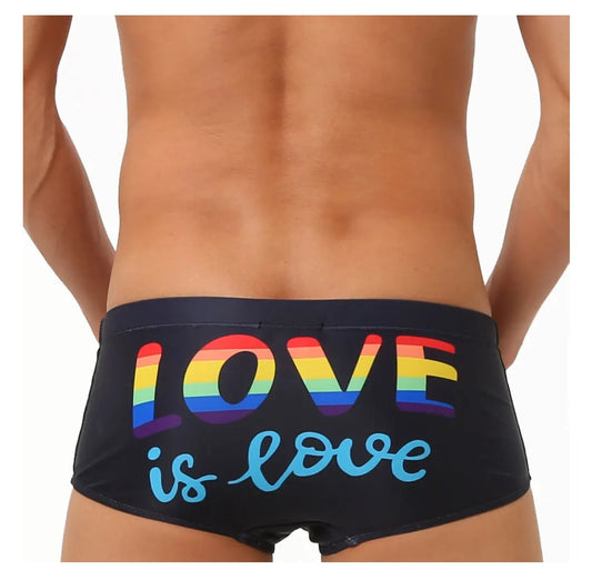 Maillot de Bain Mini Short Noir Homme UXH Rainbow