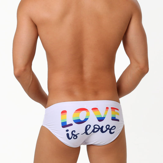 Maillot de Bain Blanc Homme UXH Rainbow