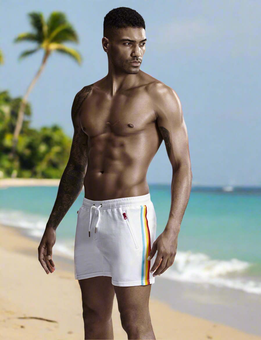 Short Blanc Homme TAUWELL Rainbow