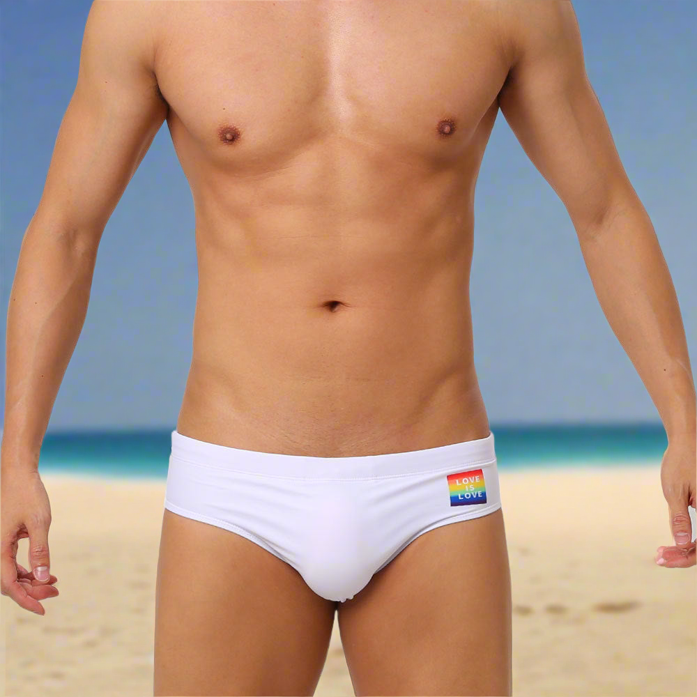 Cueca de Banho Branca Homem  UXH Arco-Iris